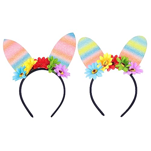 Healvian 2St Stirnband haarschmuck camoing revealing revelation austecherformen ostern party sachen Kinderhaar Haare zu Ostern Kopfschmuck für die Osterparty ostern haarband Stoff Colorful von Healvian