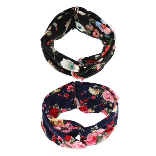 Healvian 2stücke Pack Yoga Stirnbänder Atmungsaktive Schweißbänder Personalisierte Kopf Wickel Kopfschmuck Rosenmuster Für Fitness Und Alltag von Healvian