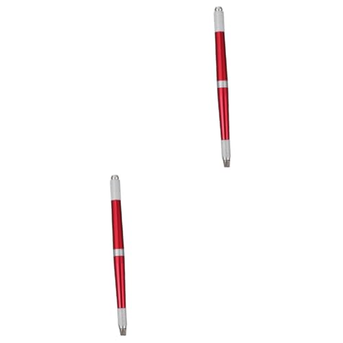 Healvian 2stücke Professioneller Manueller Augenbrauenstift Halb-permanente Tätowierpen Für Augenbrauen Geeignet Für Kosmetikprofis Und Tattoo-künstler Rotes Design Für Präzise Und von Healvian