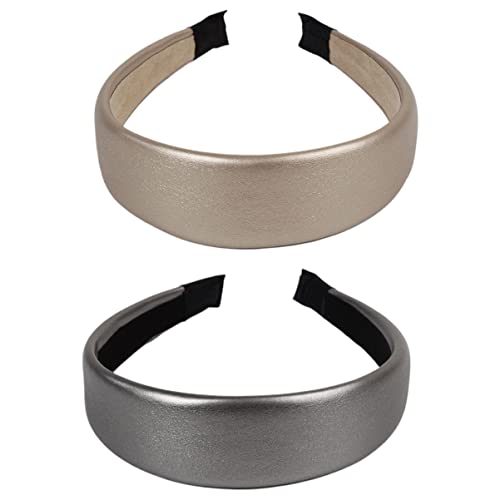 Healvian 2stücke Vintage Haarband Breitem Rand Für Damen Rutschfestes Haarschmuck Silber Für Partys Und Alltag von Healvian
