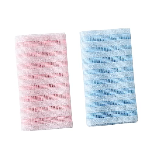 Healvian 2 Stücke Peeling Waschlappen für Rücken Tragbare Badetücher zur Körperreinigung Hautschonende Massage Handtücher für Dusche und Bad von Healvian