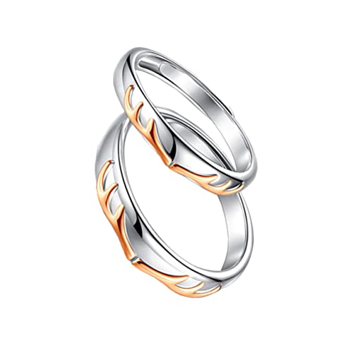 Healvian 2stücke Offener Fingerring Aus Hochwertigem Material Leicht Anzuziehen Für Verlobungen Feste Und Partys Geeignet Als Für Liebhaber von Healvian