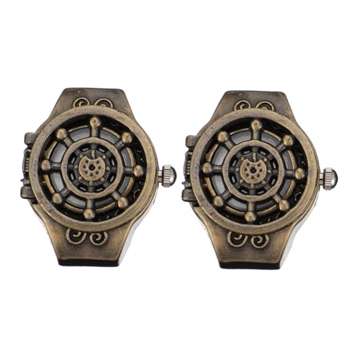 Healvian 2Stücke Ringuhr Im Maritimen Design Einzigartige Schmuckuhr Für Damen Herren Zur Zeitmessung Als Stilvolle Dekoration von Healvian