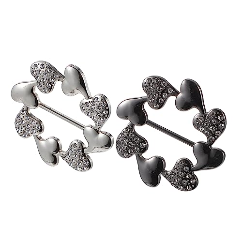 Healvian 2stücke Shirt Schnalle Halstuch Clip Damen Kleidungsschnalle Universelle Schnalle Shirts Und Schals Praktische Und Stilvolle Accessoires Für Verschiedene Outfits von Healvian