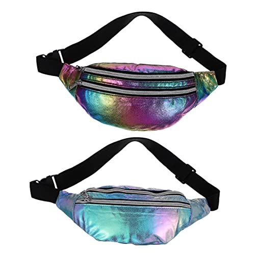 Healvian 2 Stück Modische Hüfttasche Bauchtasche Für Männer Und Frauen Gürteltasche Reißverschluss-Design Angenehm Zu Tragen Toll von Healvian