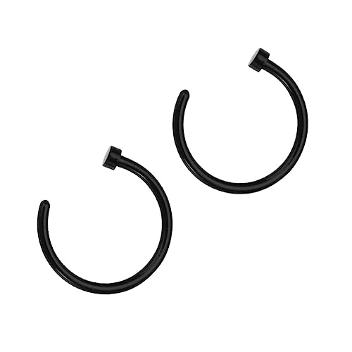 Healvian 2Stücke Unisex Nasenring Titanstahl Offener Nasenring Piercing Für Frauen Langlebig Hypoallergen von Healvian