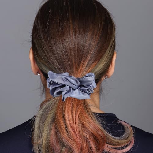Healvian 2er-Set Glänzende Stoff-Haargummis – Übergröße Haarschleifen für Damen und Mädchen – Elastische Party-Zopfgummis von Healvian