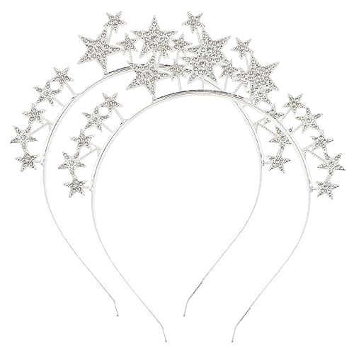 Healvian 2er Set Glitzernde Haarreifen Sternform Metallic Fünfzackige Haarschmuck Für Feste Und Partys Glitzernde Kopfbedeckung Für ädchen Healvian 2er Set Glitzernde Haarreifen Sternform Metallic Fünfzackige Haarschmuck Für Feste Und Partys Glitzernde Kopfbedeckung Für ädchen von Healvian