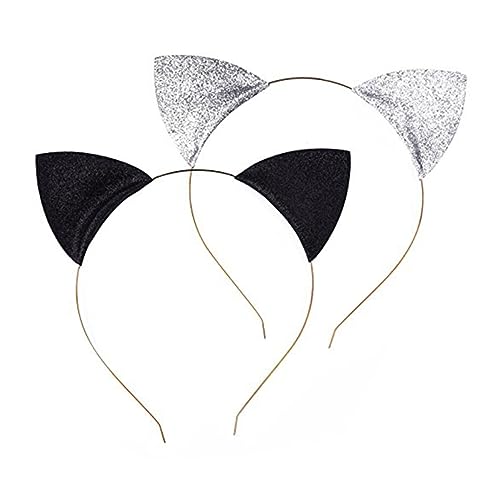 Healvian 2er Set Katzenohren Haarreif Für ädchen Schwarzer & Silberner Haar Hoop Für Kostümparty Und Cosplay üßes Katzenohren Design Perfekt Für Geburtstagsfeiern Und Halloween Healvian 2er Set Katzenohren Haarreif Für ädchen Schwarzer & Silberner Haar Hoop Für Kostümparty Und Cosplay üßes Katzenohren Design Perfekt Für Geburtstagsfeiern Und Halloween von Healvian