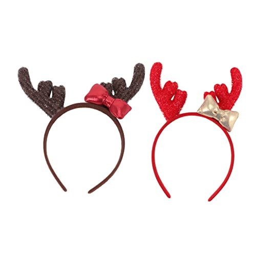 Healvian 2er Set Weihnachts Haarreifen Mit Rentiergeweih Und Schleife Modische Haarbänder Für Damen Und Festliche Kopfbedeckungen Für Weihnachten Und Partys Und Healvian 2er Set Weihnachts Haarreifen Mit Rentiergeweih Und Schleife Modische Haarbänder Für Damen Und Festliche Kopfbedeckungen Für Weihnachten Und Partys Und von Healvian