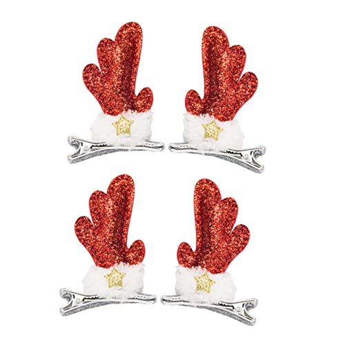 Healvian 2paare Weihnachtliche Haarklammern Mit Rentiergeweih Bezaubernde Haarspangen Geschenke Für Mädchen Und Junge Mädchen Festlicher Haarschmuck Für Weihnachten von Healvian