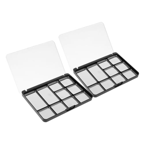 Healvian 2st Ablagefach Für Lidschatten Magnetische Make-up-palette Pulverpalette Schminkpfanne Kosmetikpalette Magnetisches Lidschattenetui Lidschattenbehälter Bilden Wie Veranstalter von Healvian