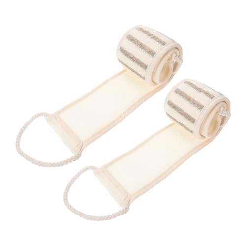 Healvian 2stücke Peeling-duschtuch Aus Leinen Verlängertes Körperpeeling-handtuch Rückenschrubber Zum Entfernen Abgestorbener Haut Atmungsaktiv Und Langlebig Für Reisen Und Tägliche von Healvian