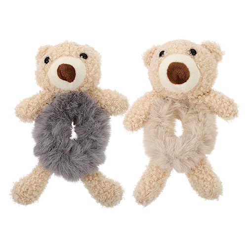 Healvian 2stücke Haarbänder in Bärenform Haarringe Aus Plüsch Haaraccessoires Für Frauen Und Mädchen Geeignet Für Lockiges Und Glattes Haar von Healvian