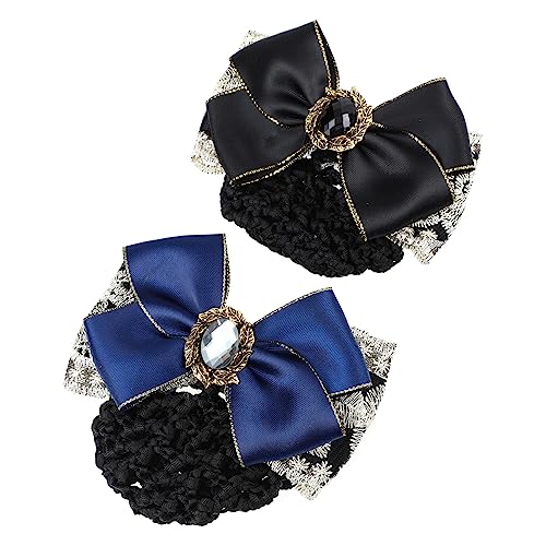 Healvian 2stücke Haarknotenabdeckung Net Haarnetz Clip Damen Haar Accessoire Brötchen Abdeckungsspange Haarspange Für Berufstätige Frauen Und Mädchen von Healvian
