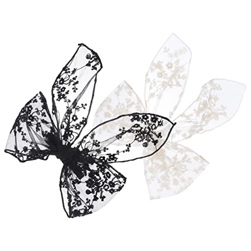 Healvian 2stücke Vintage Haarschmuck Schleifenclips Für Mädchen Große Haarschleifen Mit Spitze Metallclips Für Haarstyling Accessoires Für Partys Und Alltag von Healvian