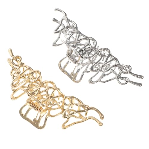 Healvian 2 Stück Modische Haarspangen Aus Metalllegierung Kieferclips Für Frauen Starke Rutschfeste Stilvolle Haar-accessoires Für Elegante Looks von Healvian