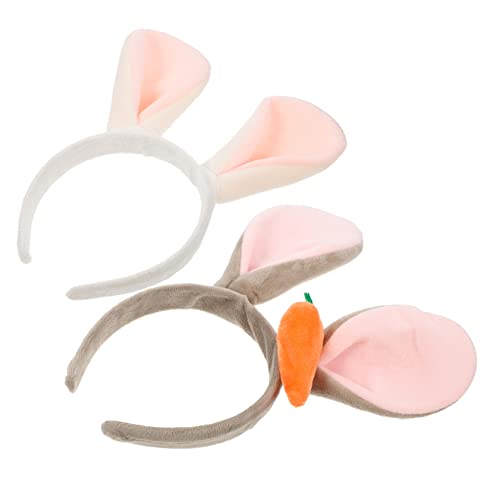 Healvian 2stücke Süße Hasenohren Haarbänder Für Ostern Adorable Cartoon Bunny Ears Haarschmuck Für Erwachsene Für Festlichkeiten Und Cosplay-dekoration von Healvian