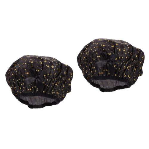 Healvian 2stücke Doppellagige Duschhaube Mit Schleife Wasserdichter Badekappen Für Damen Für Haarpflege Und Kosmetik Elastische Haube Für Bequemen Sitz Und Langanhaltende Nutzung von Healvian