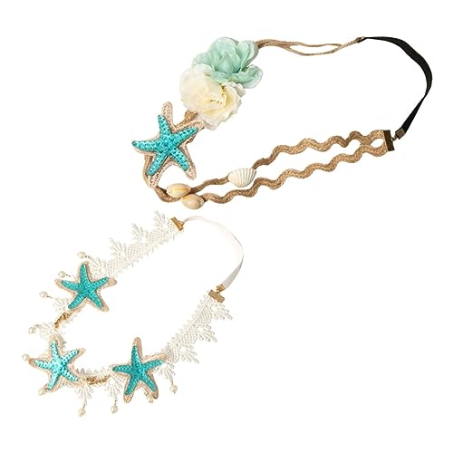 Healvian 2stücke Muschel Spitze Stirnband Elastisches Haarband Blumen Stirn Haar Zubehör Damen Haarband Für Mädchen Modischer Kopfschmuck Blumen Perlen Haarreif Healvian 2stücke Muschel Spitze Stirnband Elastisches Haarband Blumen Stirn Haar Zubehör Damen Haarband Für Mädchen Modischer Kopfschmuck Blumen Perlen Haarreif von Healvian