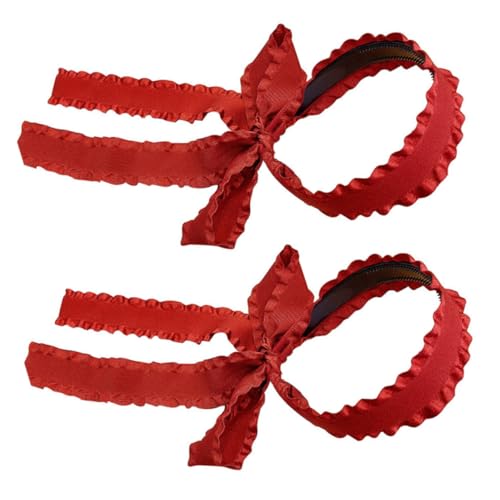 Healvian 2stücke Stirnbänder Für Damenhaar Haarband Mit Schleifen-design Hairband Schal Band Für Frauen Haarschmuck Zum Aussehen Von Eleganz Geeignet Für Feste Und Partys von Healvian
