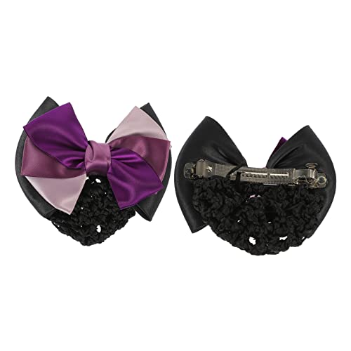 Healvian 2stücke Haarknoten-abdeckung Netz Mit Schleife Für Damen Eleganter Haaraccessoire Für Berufsfrauen Für Hochsteckfrisuren Und Täglichen Gebrauch von Healvian