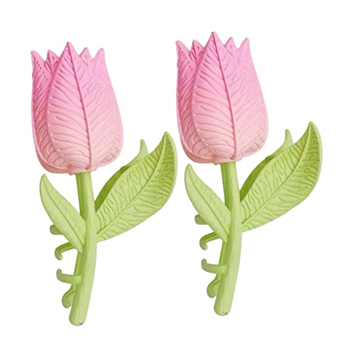 Healvian 2stücke Blumen-haarklammer Für Damen Große Tulpen-haarspangen Aus Hochwertigem Material Zum Zusammenhalten Von Dickem Oder Normalem Haar in Bad Wohnheim Friseur Oder Küche von Healvian
