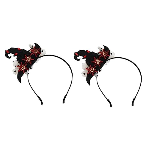 Healvian 2stück Halloween Hexenhut Haarreif Haarband Für Partys Einzigartiges Design Und Leicht Perfektes Zubehör Für Halloween Und Kostümfeiern von Healvian