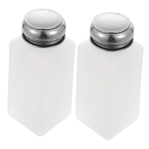 Healvian 2stücke Anti- Pumpflasche Für Flüssigkeiten Für Alkohol Makeup-entferner Und Mehr Weiß Aus Mit Deckel Zur Vermeidung Von Verunreinigungen von Healvian