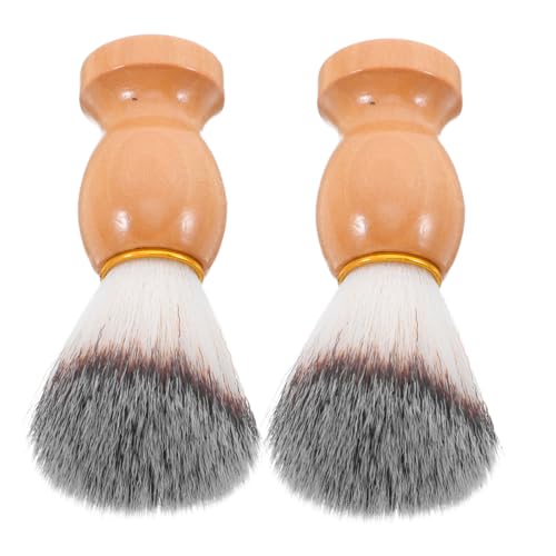Healvian 2stücke Bartbürste Mit Weichen Borsten Und Ergonomischem Griff Für Männer Rasierpinsel Zur Bartreinigung Und Gesichtsreinigung Robustes Material Für Langlebige Nutzung von Healvian