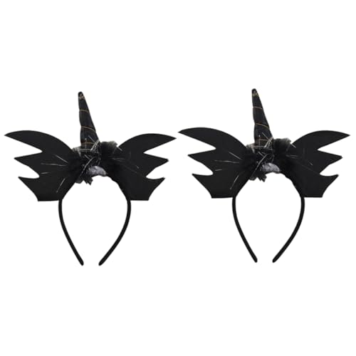 Healvian 2stücke Bat Haarreif Für Halloween Modisches Kopfschmuck-accessoire Für Kostümpartys Und Leicht Und Zu Tragen Ergänzung Für Festliche Outfits von Healvian