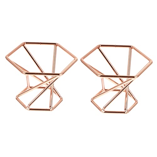 Healvian 2stücke Edelstahl Puderquaste Halter Stilvolles Aufbewahrungsregal Für Schwämme Und Makeup-quasten Eleganter Puder Quasten Ständer in Roségold Für Frauen Und Mädchen von Healvian
