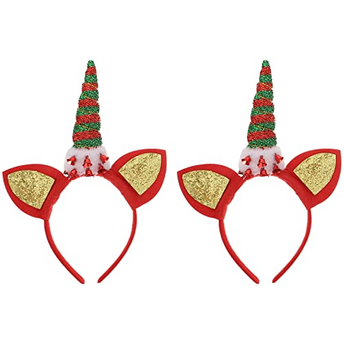 Healvian 2stücke Einhorn Haarreifen Für Mädchen Lustige Cartoon Kopfbedeckungen Für Geburtstagsfeiern Cosplay Und Halloween Leicht Und Für Jungen Und Mädchen von Healvian