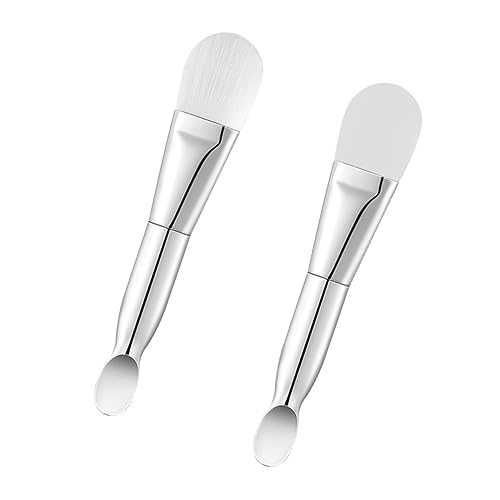 Healvian 2stücke Gesichtsmaskenpinsel Mit Silikon Und Faserwolle-kopf Für Diy Gesichtsmaske Kosmetikwerkzeug Leicht Zu Reinigen Und Wiederverwendbar von Healvian