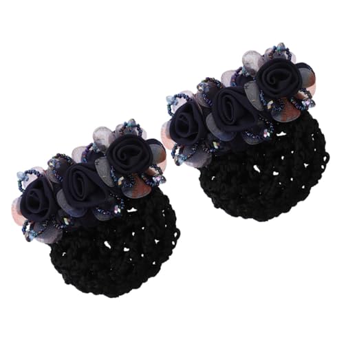 Healvian 2stücke Haarnetze Für Dutts Aus Stoff Und Duttklammern Für Frauen Duttnetze Zum Tanzen Haarabdeckung Für Damenhaar Duttabdeckung Für Abendgarderoben Und Business-outfits von Healvian