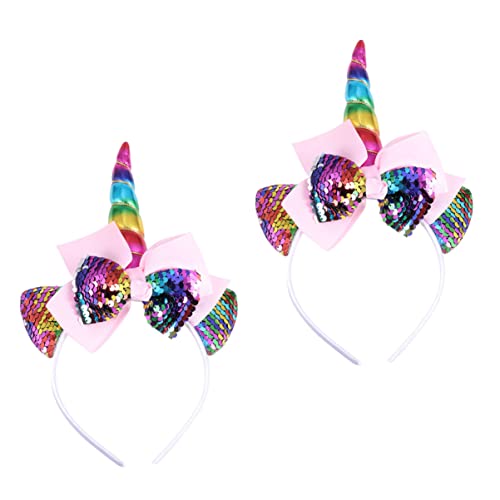 Healvian 2stücke Haarreif Katzenohren Wendbares Haarband Mit Katzenohren Und Pailletten Junge Mädchen Party Cosplay Haar-schmuck von Healvian