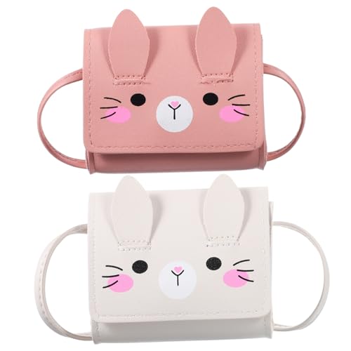 Healvian 2stücke Häschen-geldbörse Aus Pu-Material Umhängetasche Für Mädchen Und Teenager Mit Ausreichend Platz Für Telefon Und Lippenstift Praktisch Für Täglichen Gebrauch von Healvian