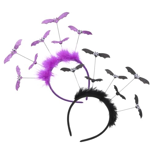 Healvian 2stücke Halloween Bat Haarreif Mit Großen Augen Adorable Kopfbedeckung Für Kostümpartys Und Feiern Für Erwachsene von Healvian