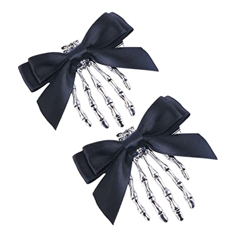 Healvian 2stücke Halloween Haarschmuck Mit Süßem Schleifen-design Kreative Haarspangen Für Mädchen Foto-requisiten Und Festliche Accessoires Für Halloween-partys von Healvian