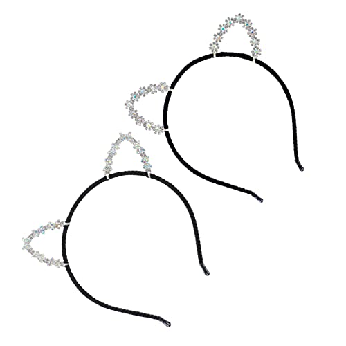 Healvian 2stücke Katzenohren Haarreif Handgefertigter Glitzernder Haarschmuck Für Cosplay Und Festivals Für Partys Und Tägliche Dekoration Für Erwachsene von Healvian