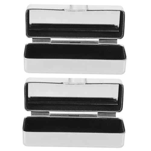 Healvian 2stücke Lippenstift Box Tragbare Lip Balm Organizer Tasche Mit Spiegel Langlebiges Material Retro Design Hosentasche Passend von Healvian