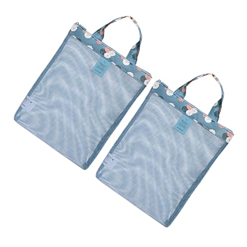 Healvian 2stücke Mesh Strandtasche Für Damen Leichte Atmungsaktive Badetasche Für Strand Und Reisen Große Kapazität Für Handtücher Wasserflaschen Und Blumenmuster von Healvian