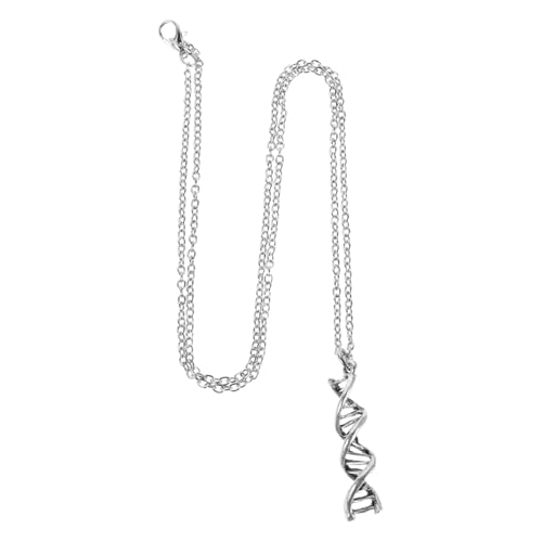 Healvian 2stücke Metall-dna-doppelhelix-schmuck Wissenschaftskette Spiral-anhänger-halskette Molekül-schmuck Für Frauen Und Männer Party-geschenke von Healvian