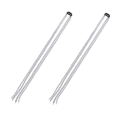 Healvian 2stücke Perlen Haarkette Brautschmuck Mit Clips Verstellbare Haaraccessoires Für Hochzeiten Und Besondere Anlässe Für Hochsteckfrisuren Und Zöpfe von Healvian