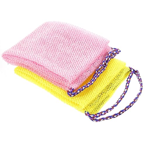 Healvian 2stücke Peeling Duschhandtuch Für Rücken Reinigung Mit Badetuch Für Dusche Körperpflege Mit Körperschrubber Für Nacken Beine Schultern Fleckenentfernung Hautreizung von Healvian