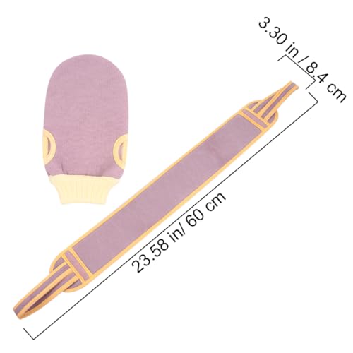Healvian 2stücke Rückenschrubber Peeling Badeschrubber Körperschrubber Badezubehör Set Badetuch Toilettenartikel Handtuch Polyestermaterial Atmungsaktiv Hautfreundlich Reinigungswirkung von Healvian