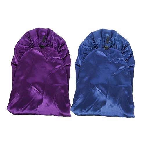 Healvian 2stücke Satinhaube Zum Schlafen Für Damen Bequem Und Langlebig Mit Gummiband Für Optimalen Zum Waschen Gesichts Schminken Und Schlafen Schützt Haar Und Kissenbezug von Healvian