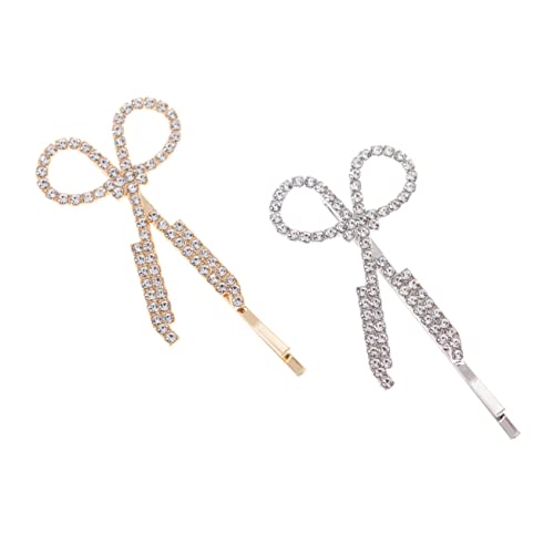Healvian 2stücke Scherenform Haarspange Mit Strasssteinen Haarnadeln Schmuck Für Hochzeit Geburtstag Robust Und Langlebig Helle Farbe Für Elegante Frisuren von Healvian