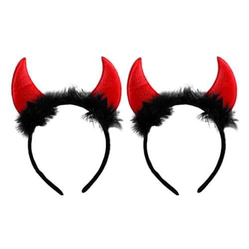 Healvian 2stücke Teiliges Halloween Cosplay Stirnband Mit Ox-horn Design Kopfbedeckung Für Karneval Mottoparty Und Kostüme Geeignet Für Erwachsene Und Bequem Und Kreativ von Healvian
