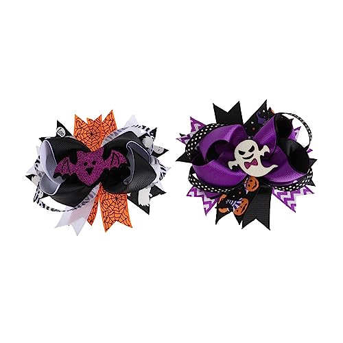 Healvian 2stücke Teiliges Halloween Haaraccessoire Für Mädchen Niedliche Haarklammern Mit Und Fledermausdesign Für Halloween- Und Kinderpartys Rutschfeste Clips Für Angenehmes von Healvian